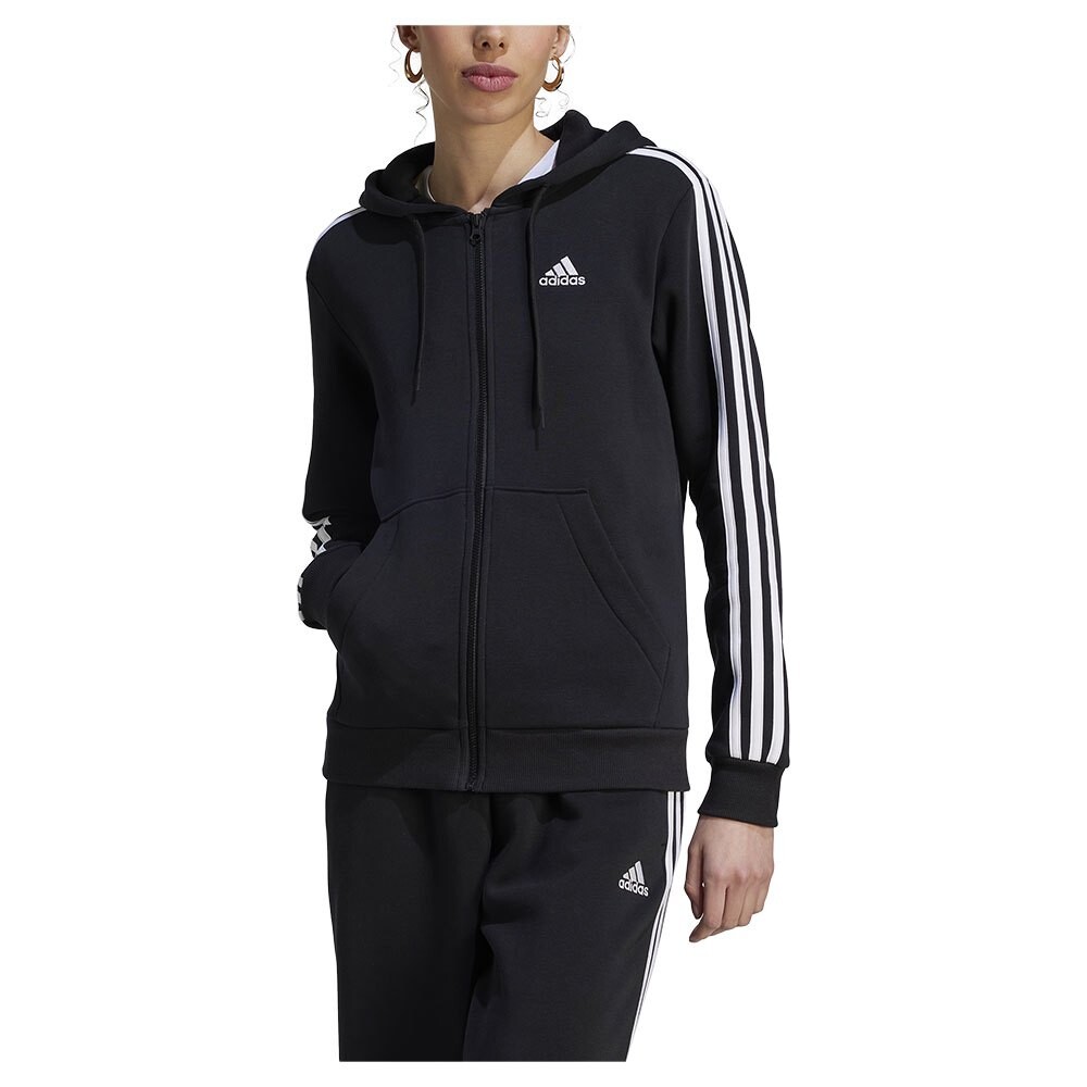 

Толстовка adidas Essentials 3 Stripes Fleece Full Zip, черный
