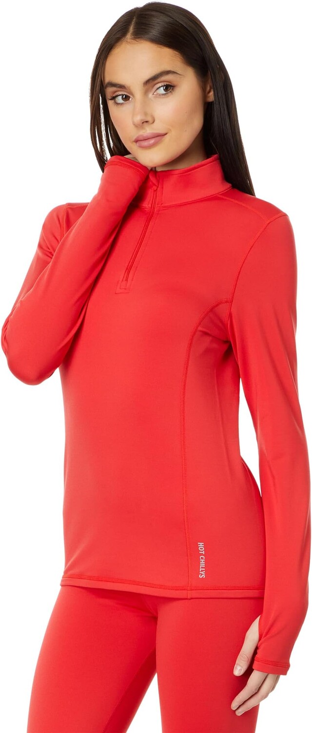 

Micro-Elite Chamois Solid Zip-T Hot Chillys, цвет Modern Red