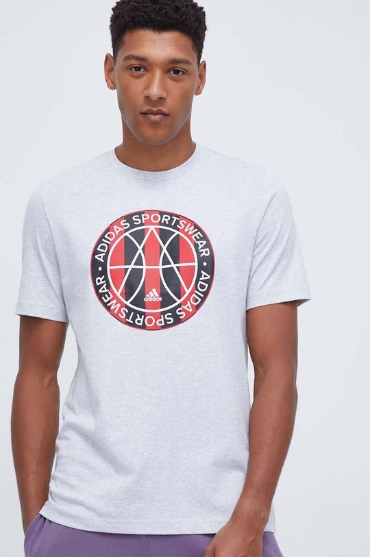 

Футболка Adidas из хлопка adidas, серый