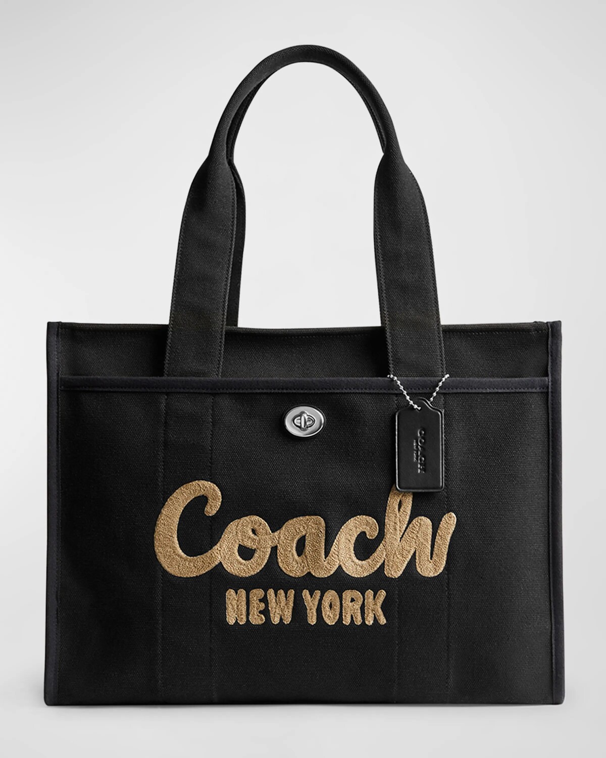

Холщовая большая сумка-тоут с логотипом Coach, цвет Neutral