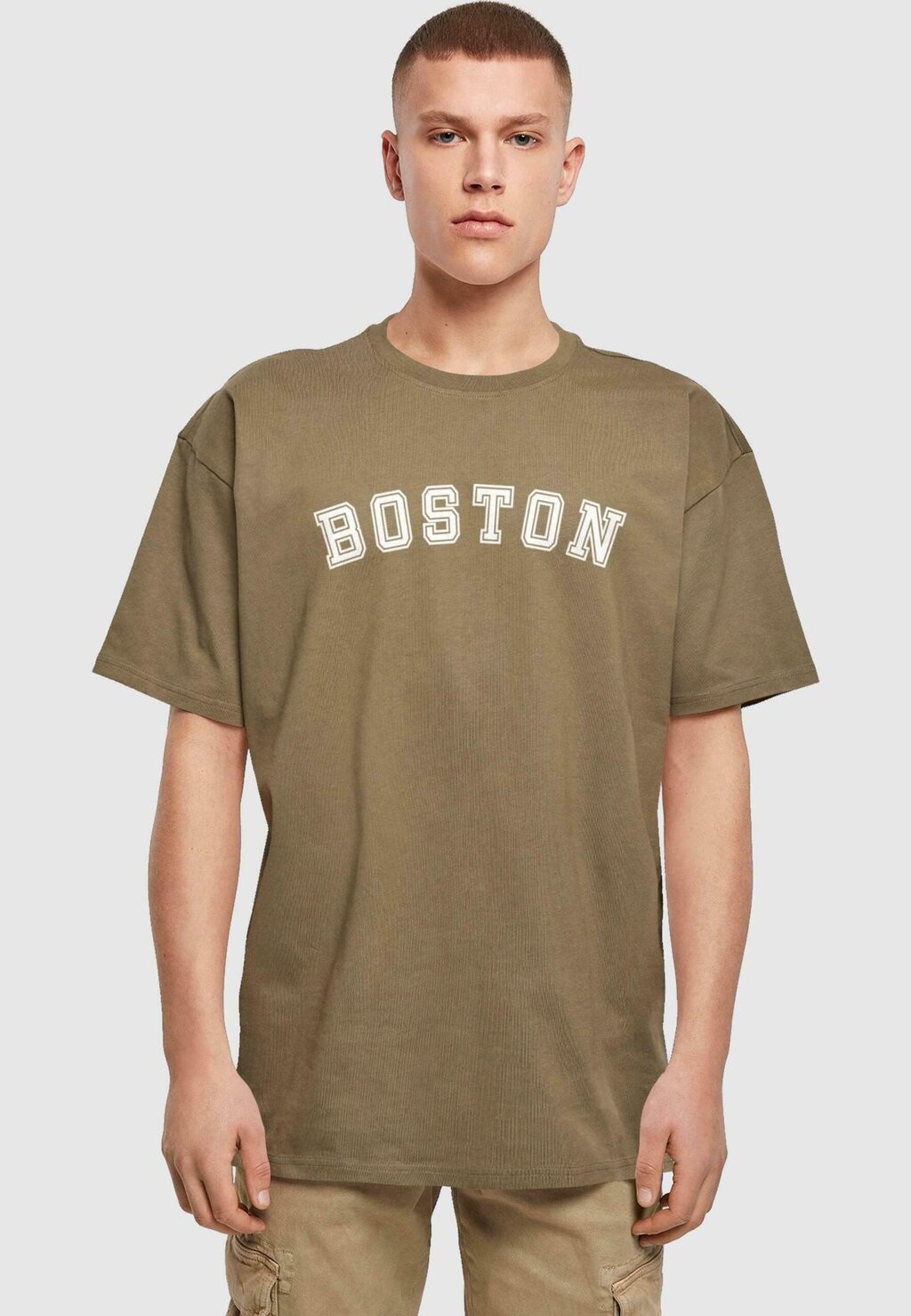 

Футболка с принтом X HEAVY OVERSIZE TEE-BY Merchcode, цвет olive