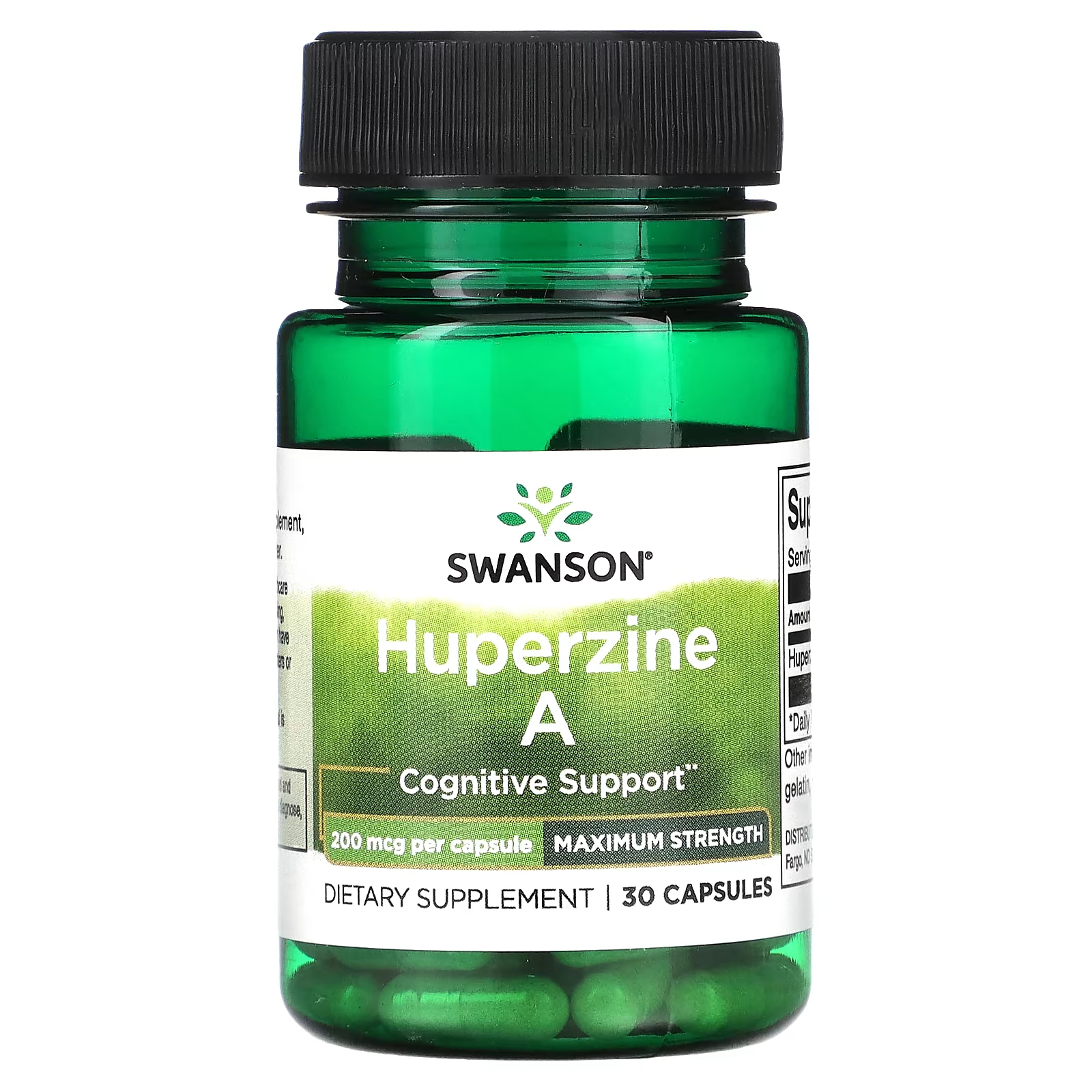 Пищевая добавка Swanson Huperine A максимальная сила действия 200 мкг, 30 капсул