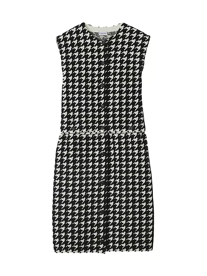 

Мини-платье-футляр с узором «гусиные лапки» Burberry, черный