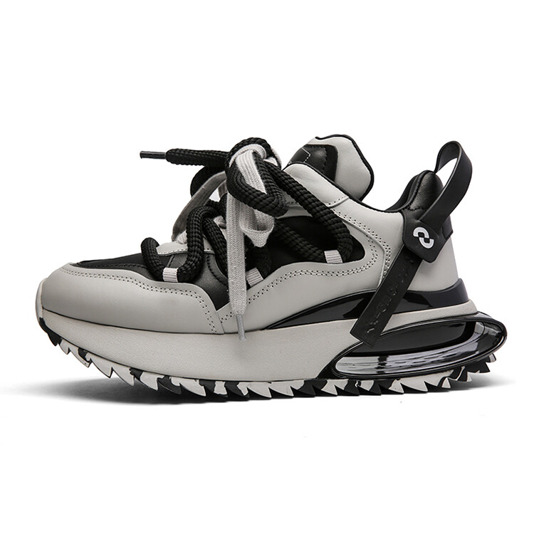 

Кроссовки женские толстые низкие Cai Chi, цвет Gray with black
