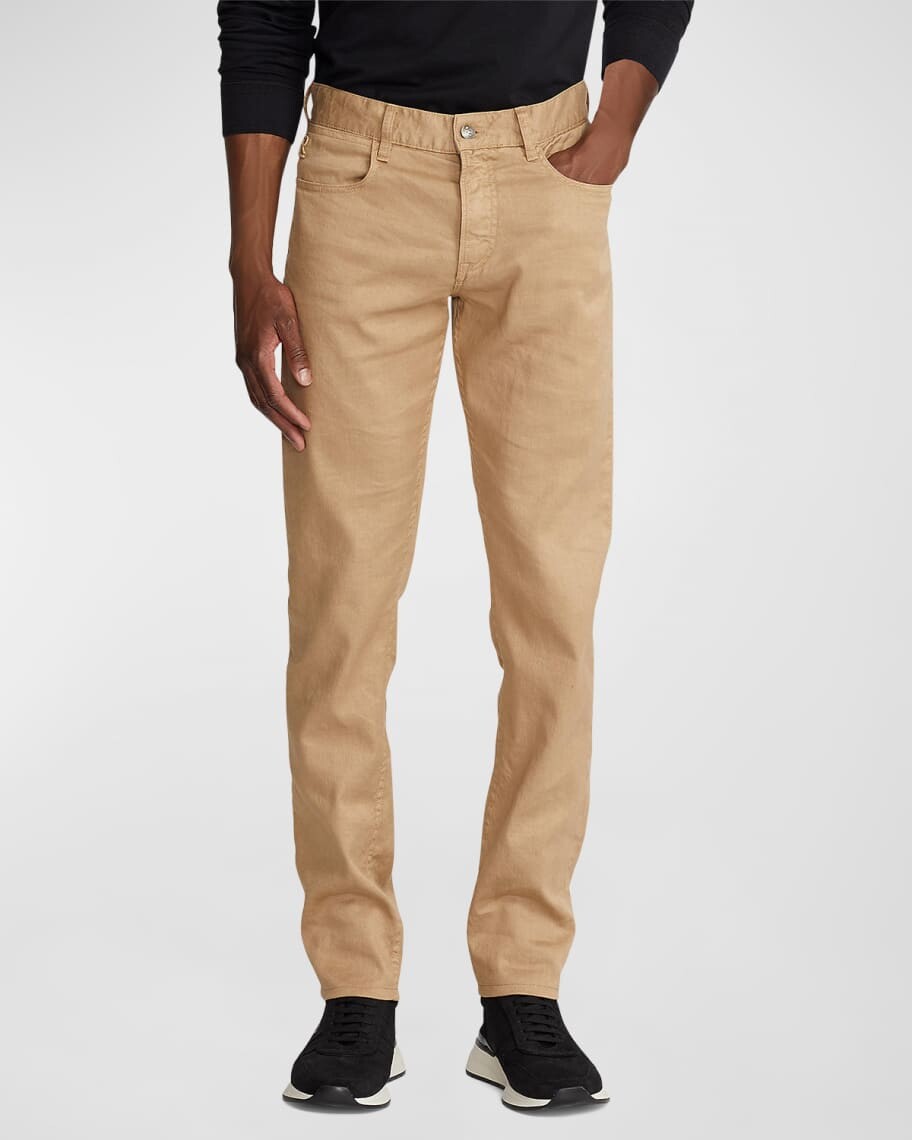 

Мужские джинсы Slim Stretch из льна и хлопка Ralph Lauren Purple Label