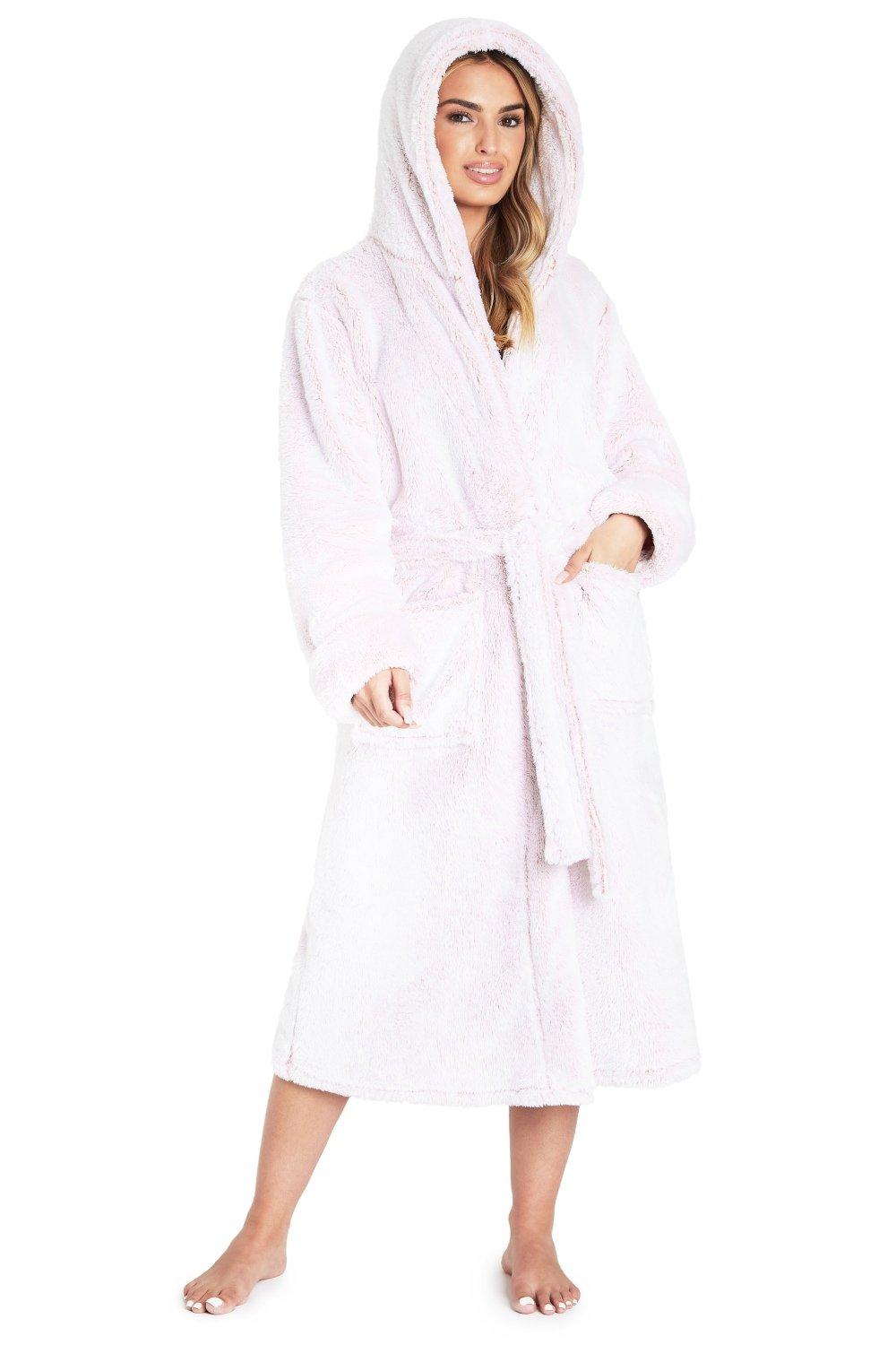 Пышный халат с капюшоном CityComfort, розовый цена и фото