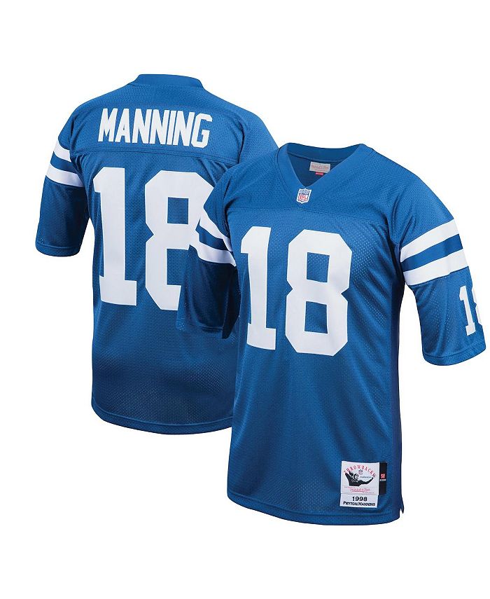 

Мужская футболка для пенсионера Peyton Manning Royal Indianapolis Colts 1998 года выпуска Mitchell & Ness, синий