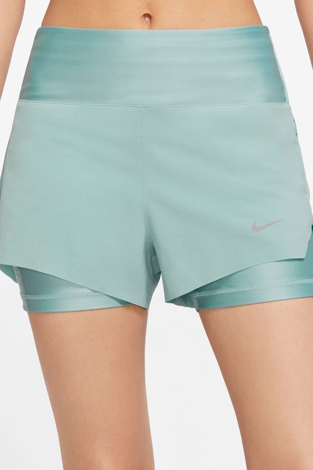 

Шорты для бега DriFIT Swift MidRise 2в1 с карманами Nike, зеленый