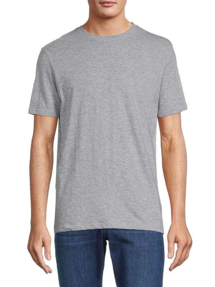 

Хлопковая футболка Slub с круглым вырезом Saks Fifth Avenue, цвет Heather Grey