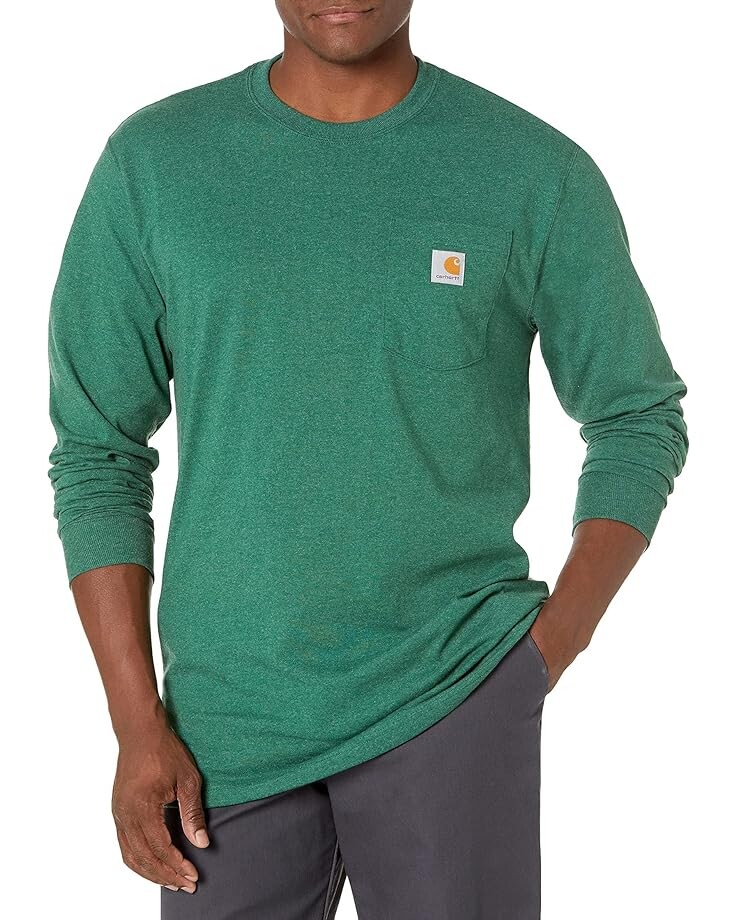 

Футболка Carhartt Workwear Pocket L/S, цвет North Woods Heather