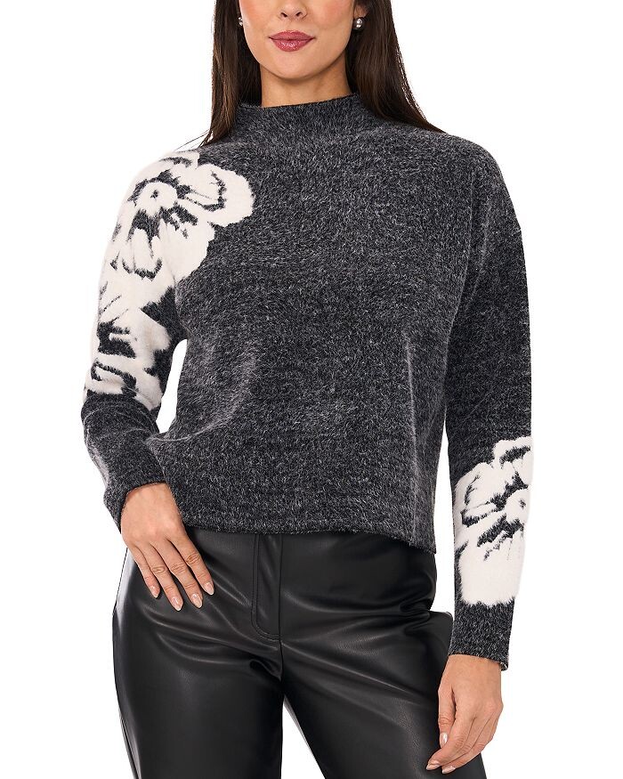 

VINCE CAMUTO Свитер с воротником-стойкой, черный