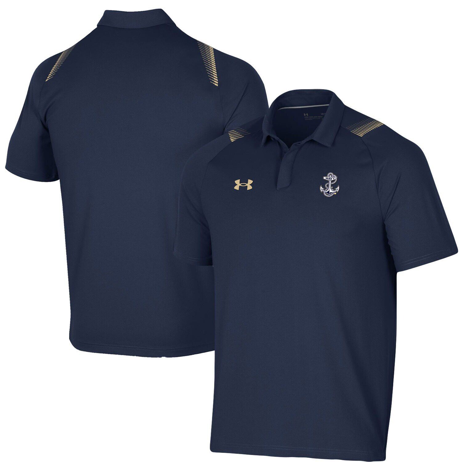 

Мужское поло Under Armour Navy Navy Midshipmen 2021 Sideline Performance