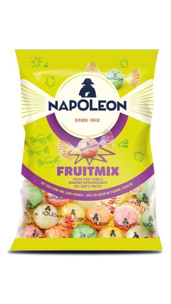 

Конфеты Наполеон Fruitmix Kogels с шипучей начинкой 150 г Mondalez