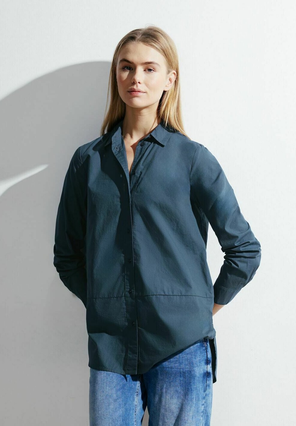 

Блузка-рубашка LONG IN UNIFARBE Cecil, цвет blau