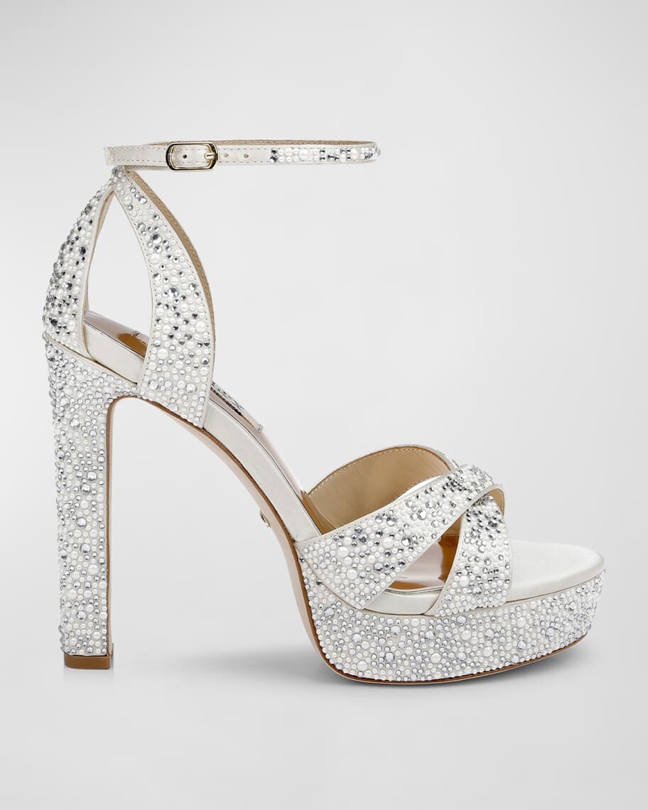 

Босоножки на платформе с ремешком на щиколотке Fizzy Crystal Badgley Mischka