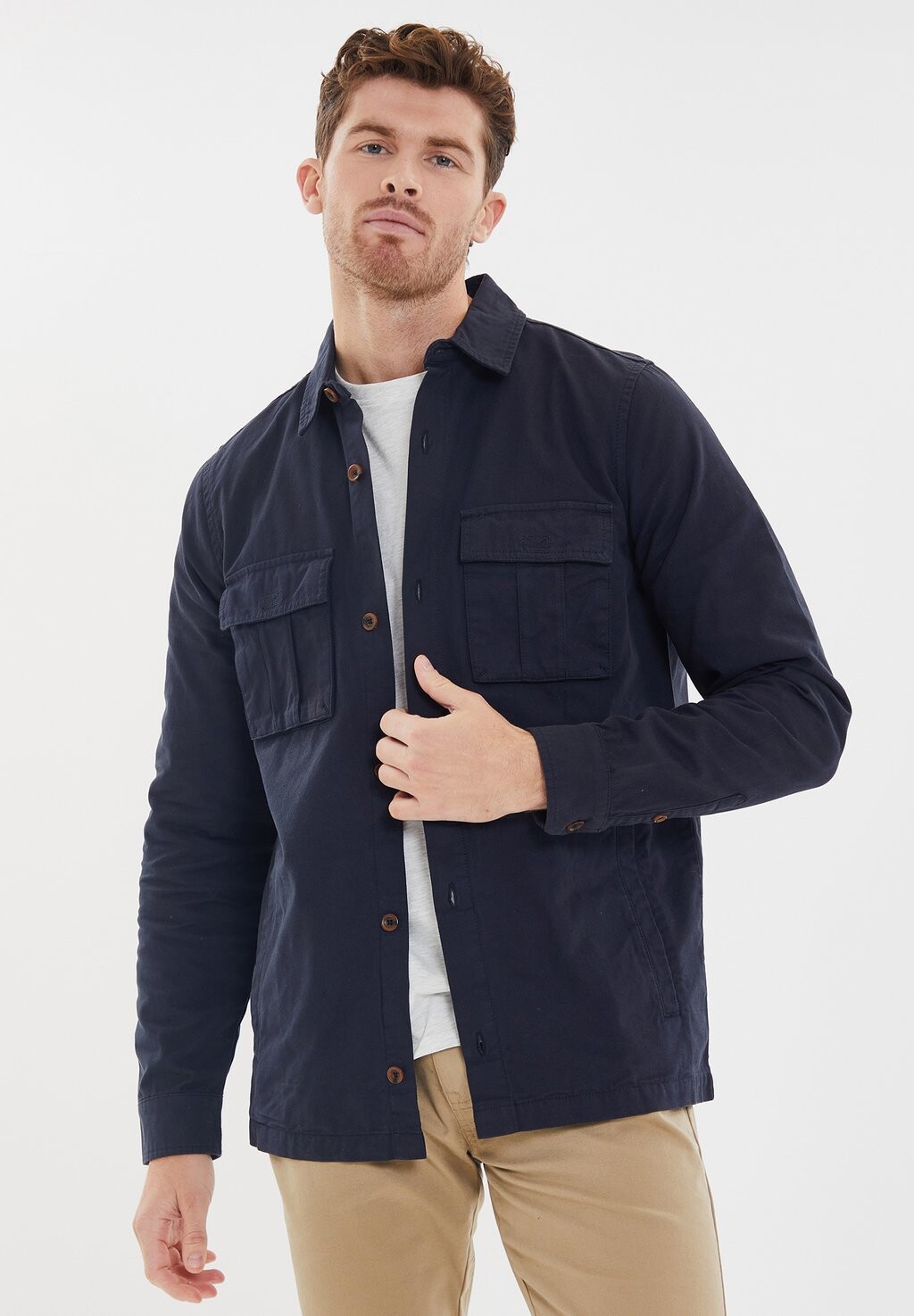 

Рубашка THB LSLV DRUPE Threadbare, цвет navy
