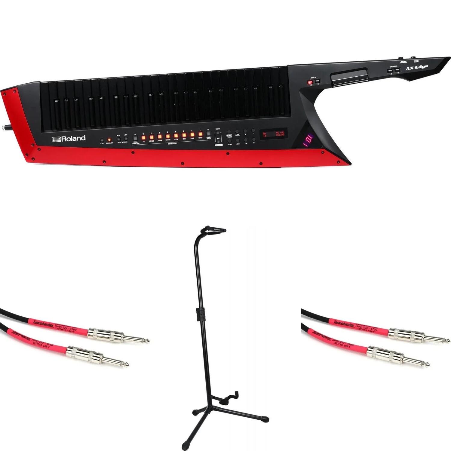 

Комплект клавишного синтезатора Roland AX-Edge с 49 клавишами Essentials — черный