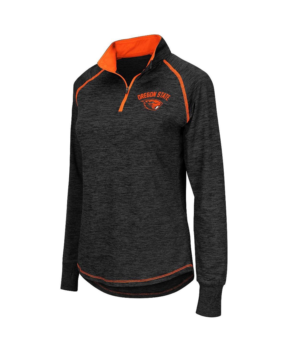 

Черная женская куртка Oregon State Beavers Bikram с длинным рукавом и молнией 1/4 Colosseum, черный