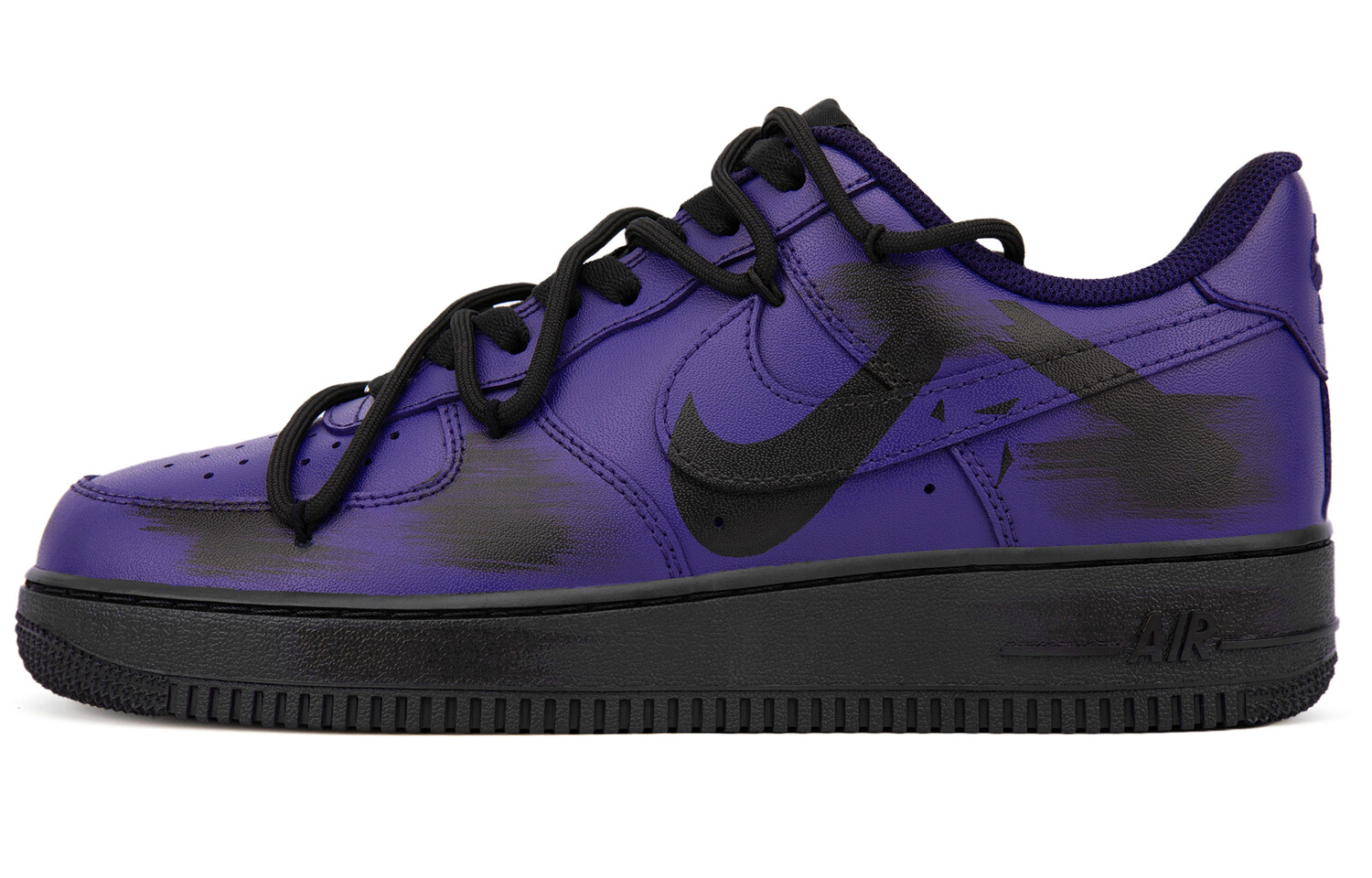 

Кроссовки Nike Air Force 1 Skateboarding Shoes Men Low-top Black, фиолетовый