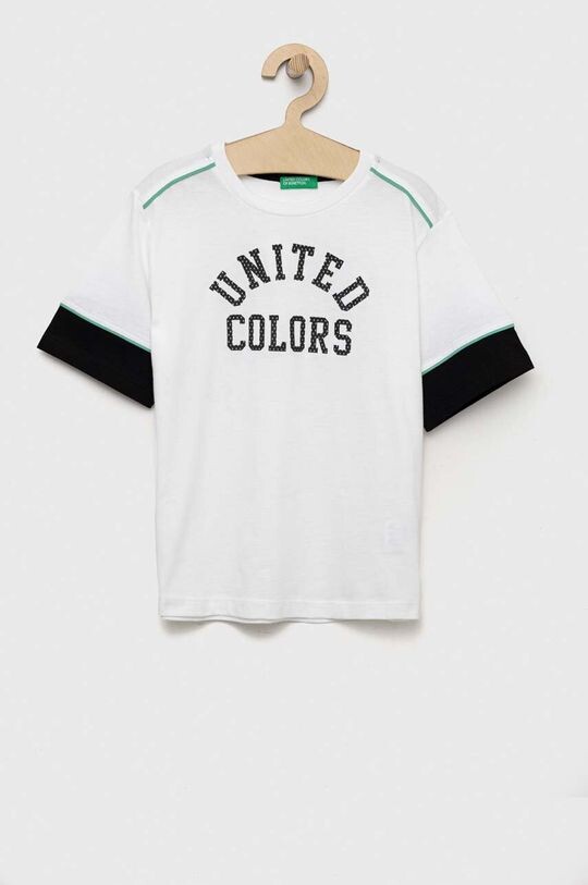 

Детская хлопковая футболка United Colors of Benetton, белый