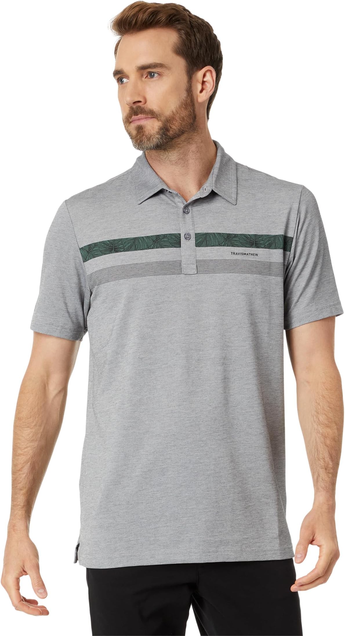 

Рубашка-поло Seasonal Shade TravisMathew, цвет Heather Medium Grey