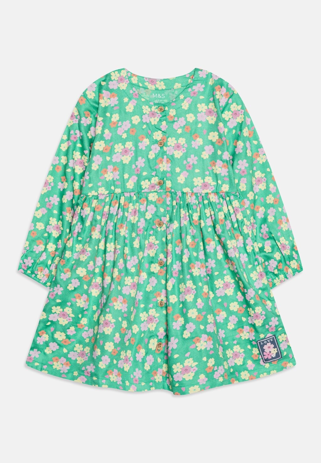 

Дневное платье FLORAL DRESS Marks & Spencer, цвет green mix