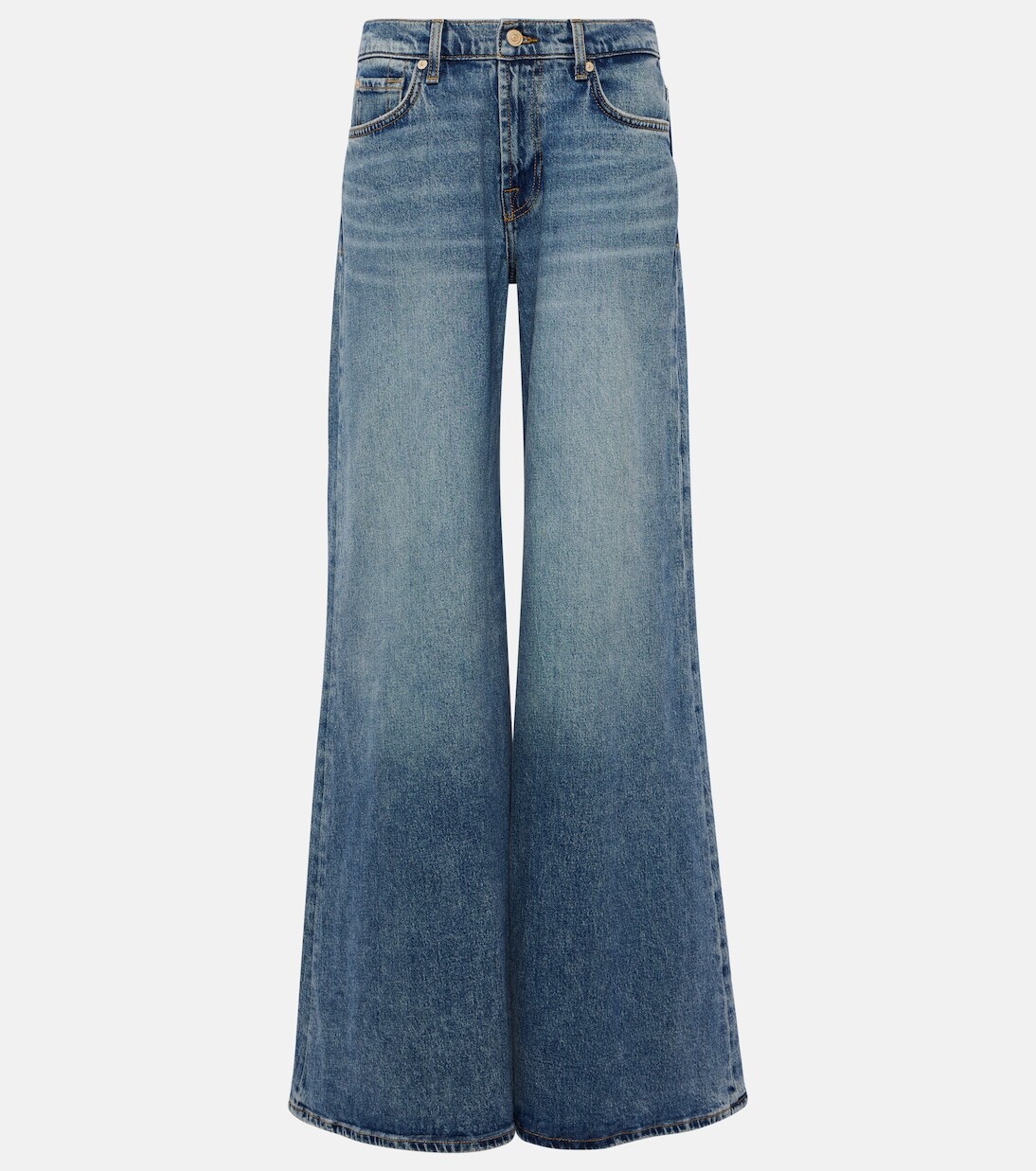 

Широкие джинсы Willow со средней посадкой 7 For All Mankind, синий