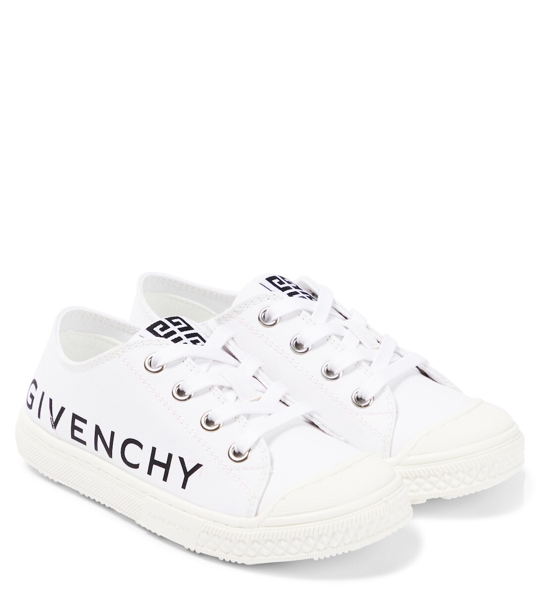 

Низкие кеды из плотной ткани с логотипом Givenchy Kids, белый