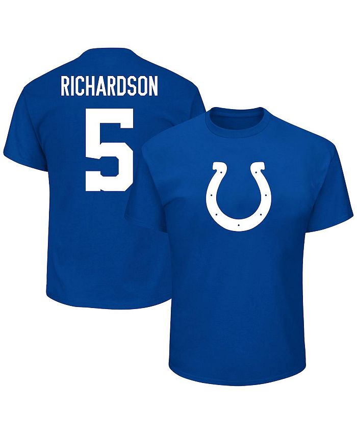 

Мужская футболка с именем и номером игрока Anthony Richardson Royal Indianapolis Colts Big and Tall Fanatics, синий