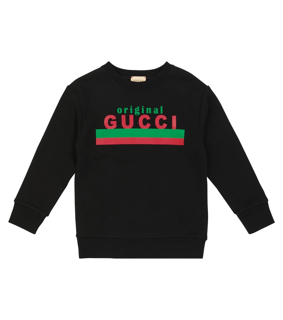 

Хлопковая толстовка с длинными рукавами Gucci, черный