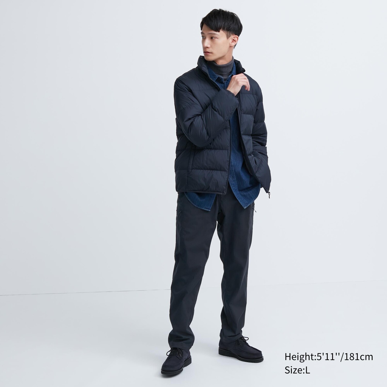 

Брюки heattech на теплой подкладке UNIQLO, синий