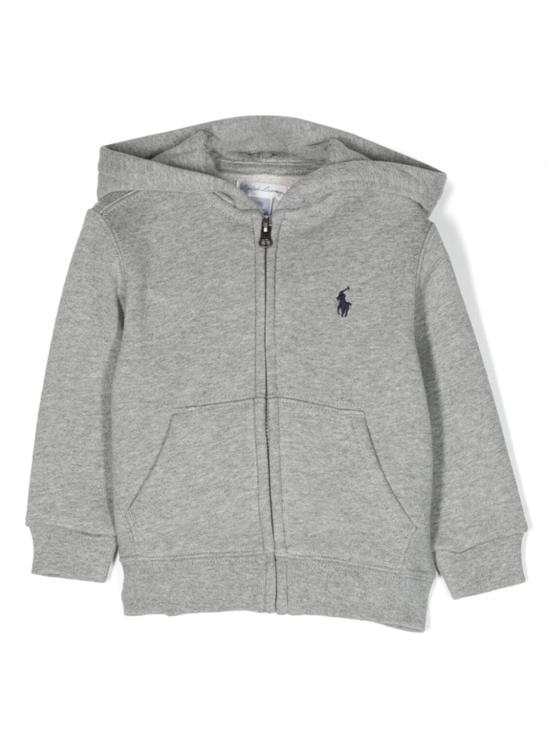 

Ralph Lauren Kids худи на молнии с вышивкой Polo Pony, серый