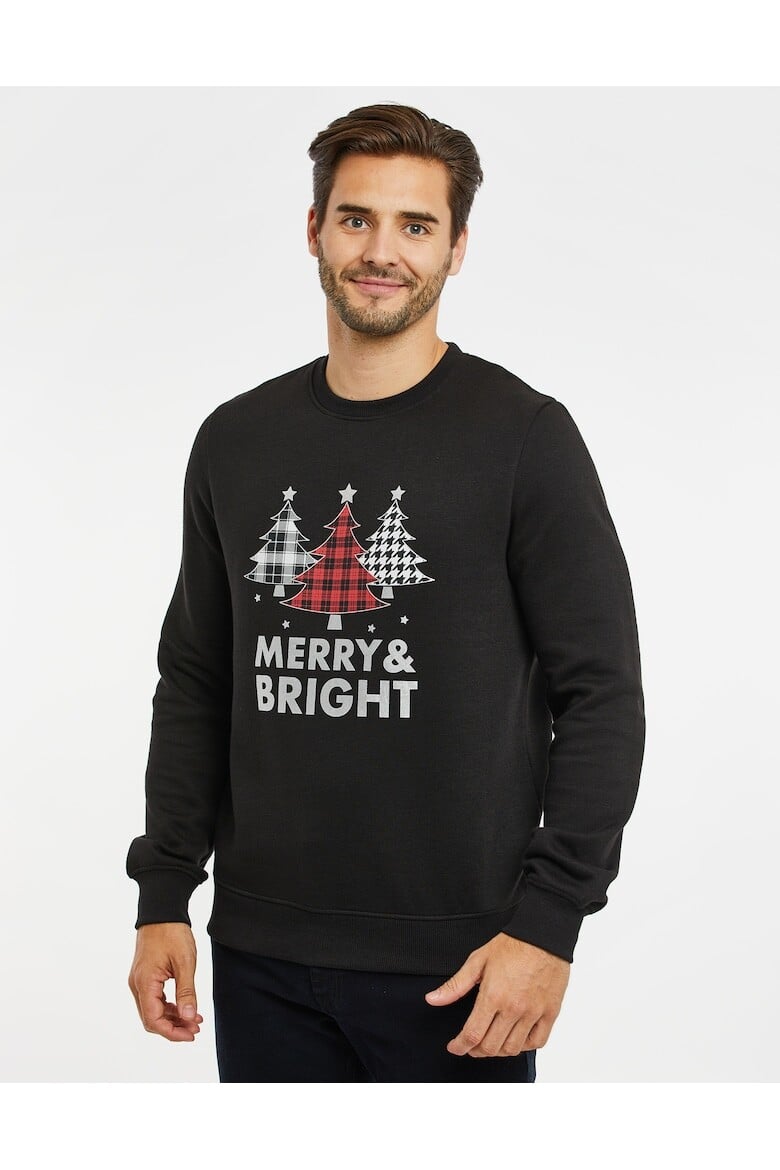 

Толстовка Merry & Bright 5947 с рождественскими узорами Threadbare, черный