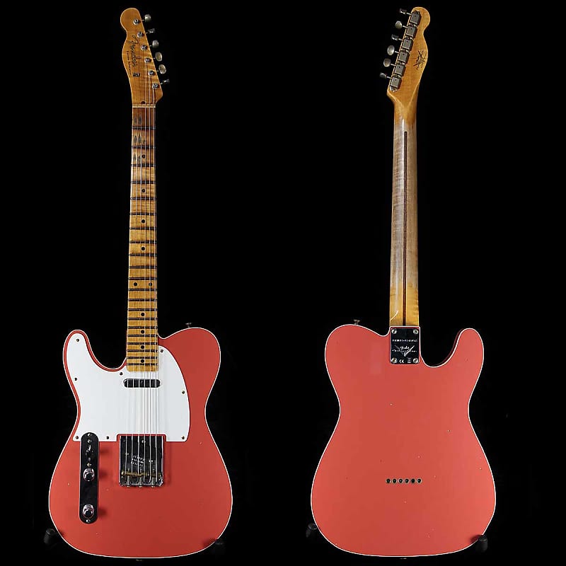 

Электрогитара Fender Custom Shop 50s Twisted Tele Custom tahitian coral light relic lefty lefthanded LH