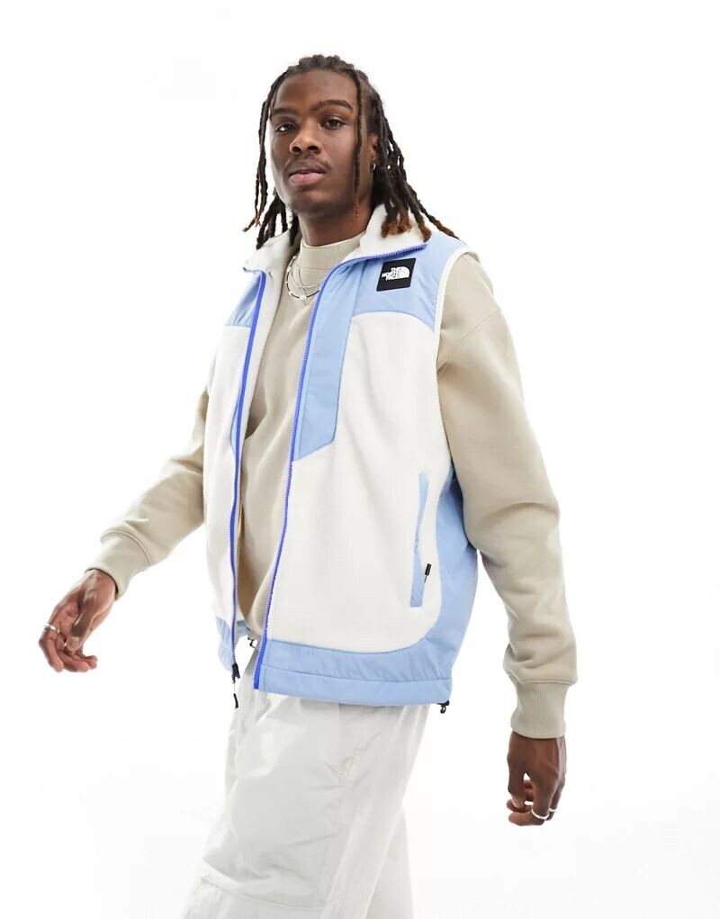 

Бело-синий флисовый жилет на молнии The North Face NSE Fleeski
