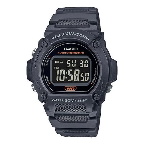 Часы CASIO Waterproof Sports Quartz Mens Black Digital, черный