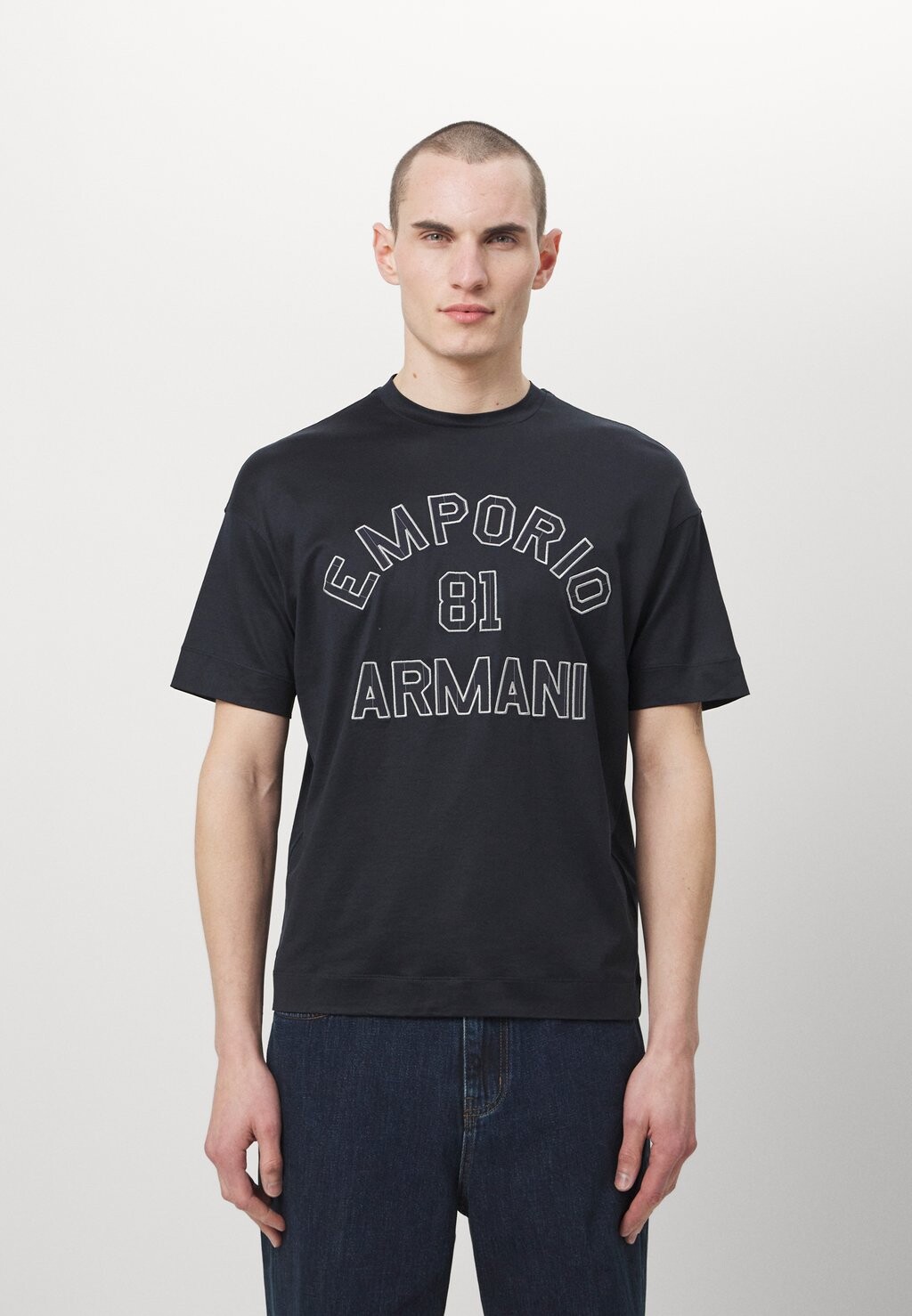 

Футболка с принтом Emporio Armani, синий
