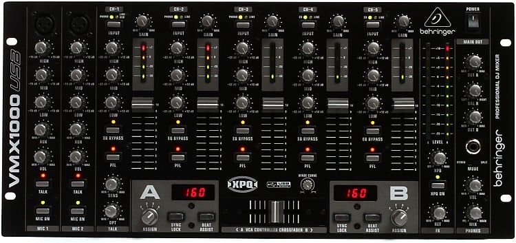 Микшер Behringer VMX1000USB Professional 7-Channel Rackmount DJ Mixer behringer vmx1000usb