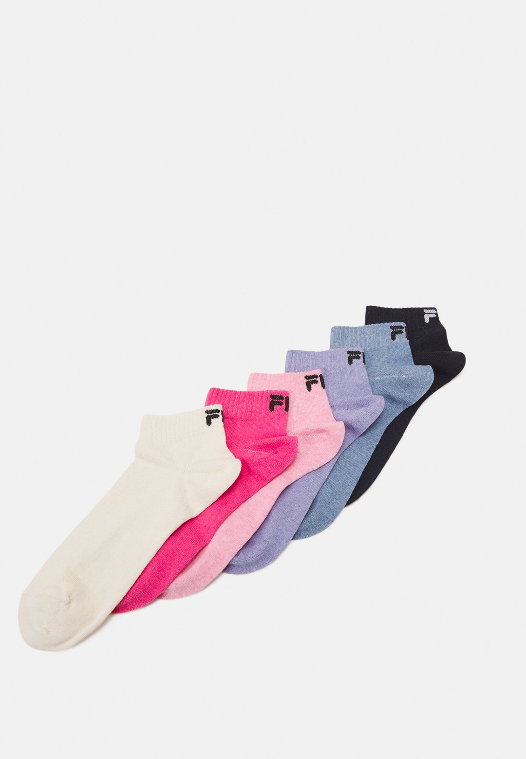 Носки QUARTER SOCKS UNISEX 6 PACK Fila, цвет dark navy/sky blue/violet/candy/dron/ecru носки quarter socks unisex 6 pack fila цвет navy