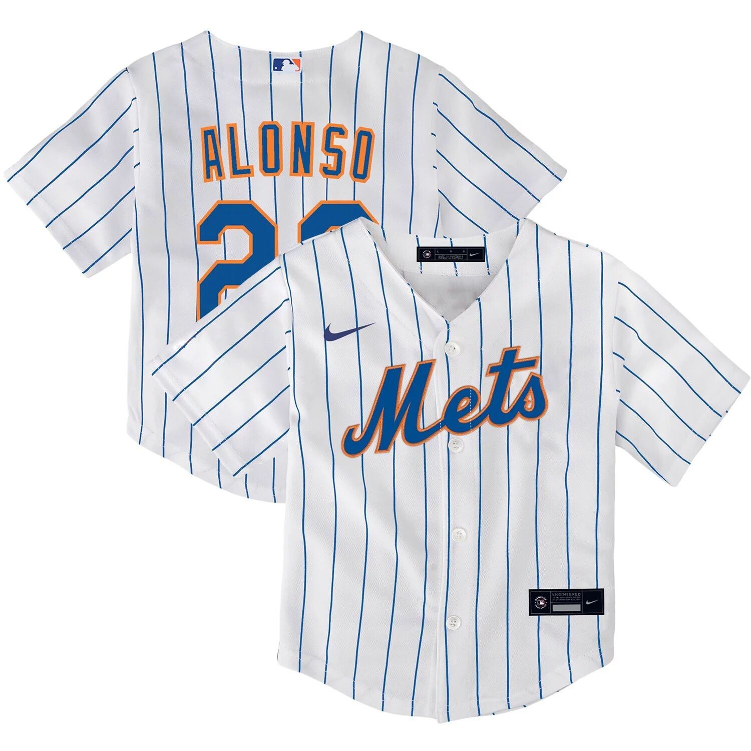 

Реплика Джерси Nike Pete Alonso White New York Mets Home 2020 для малышей Nike