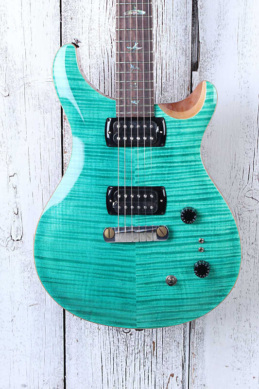 

Электрогитара PRS SE Paul's Guitar Electric Guitar Flame Maple Top Turquoise Finish w Gig Bag