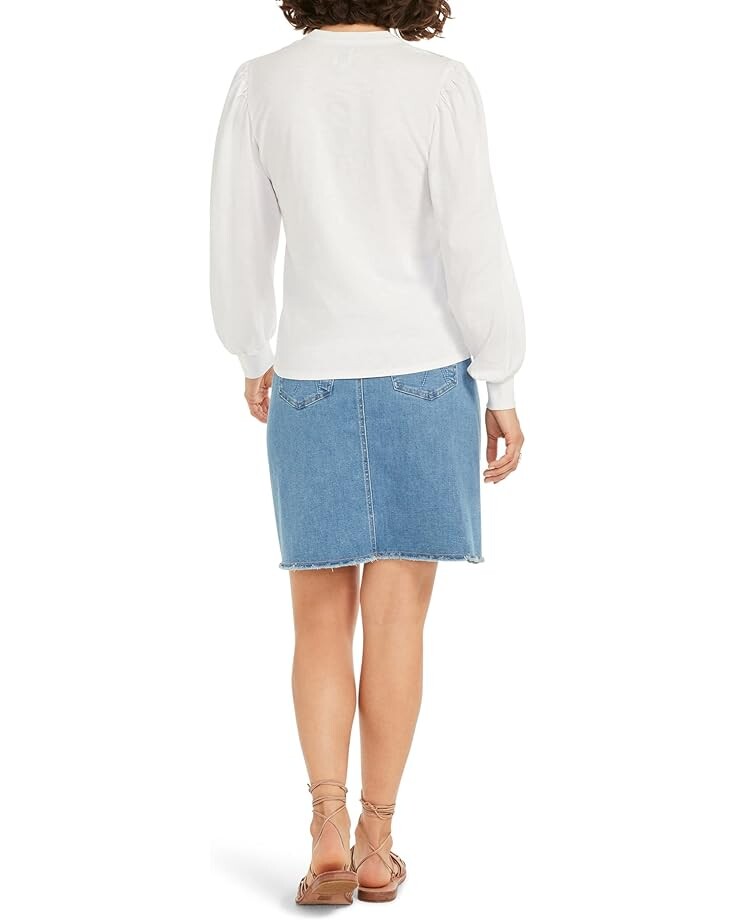

Рубашка NIC+ZOE Petite Embroidered Pop Shirt, белый мульти