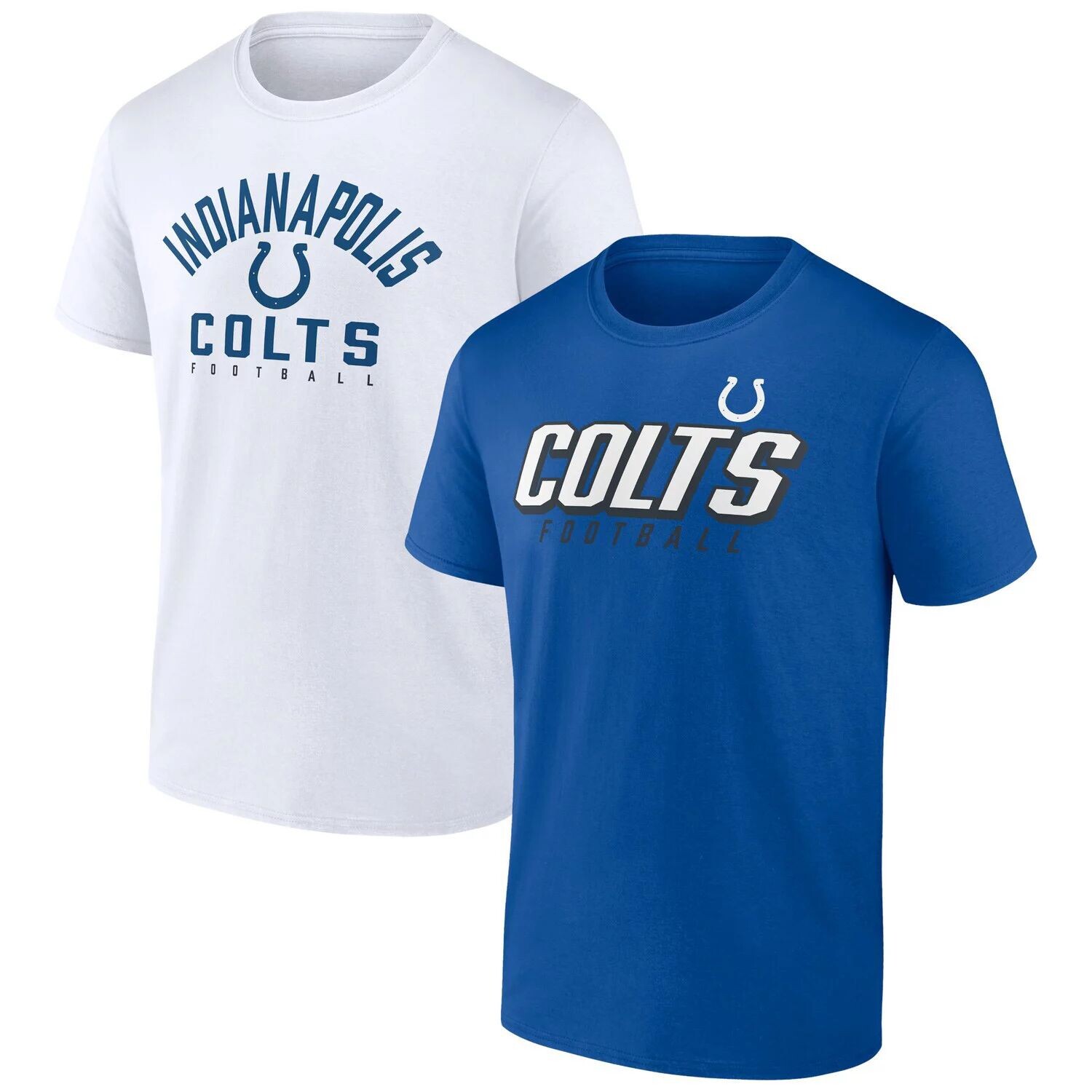 

Мужской комбинированный комплект футболок с фирменным логотипом Fanatics Royal/White Indianapolis Colts Player Pack