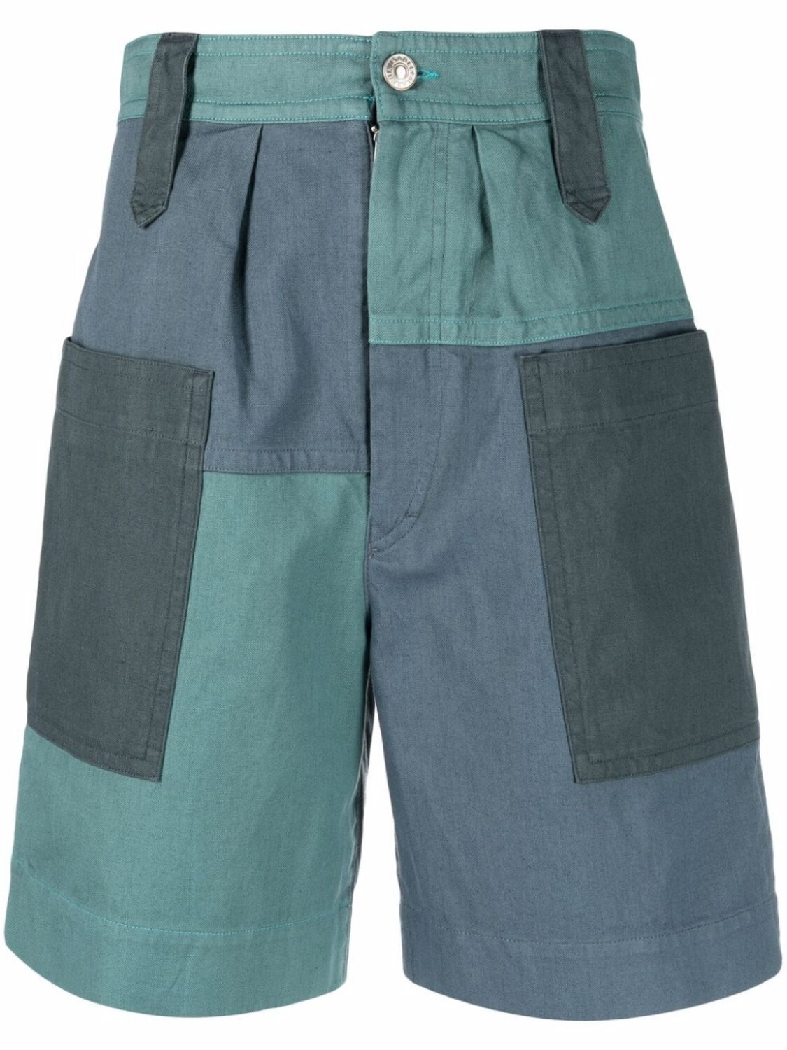 

Marant Étoile шорты в технике пэчворк, синий