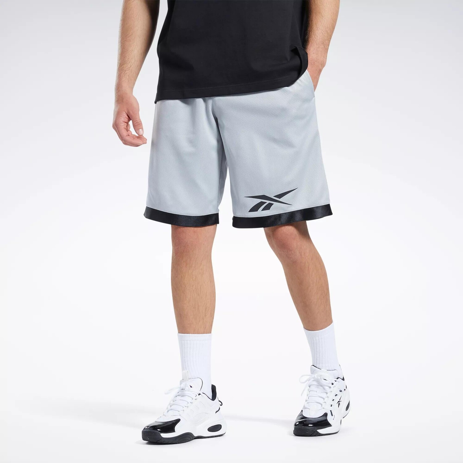 

Баскетбольные сетчатые шорты Reebok, цвет Pure Grey 3