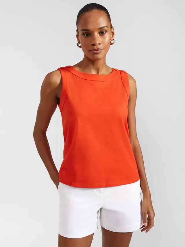 

Топ Hobbs Hobbs Maddy Cotton Tank, цвет hibiscus red
