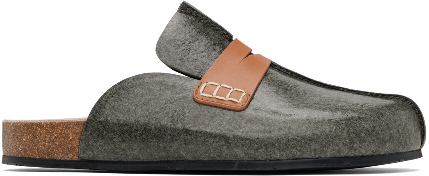 

Серые сабо из ламинированного фетра Jw Anderson, цвет Medium grey