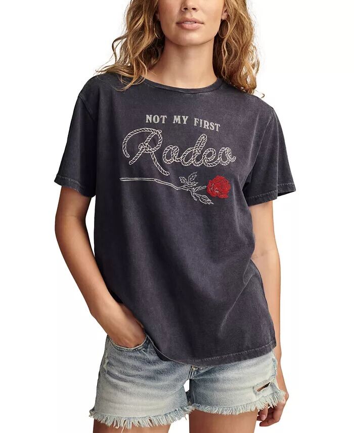 

Женская футболка бойфренда First Rodeo Lucky Brand, синий
