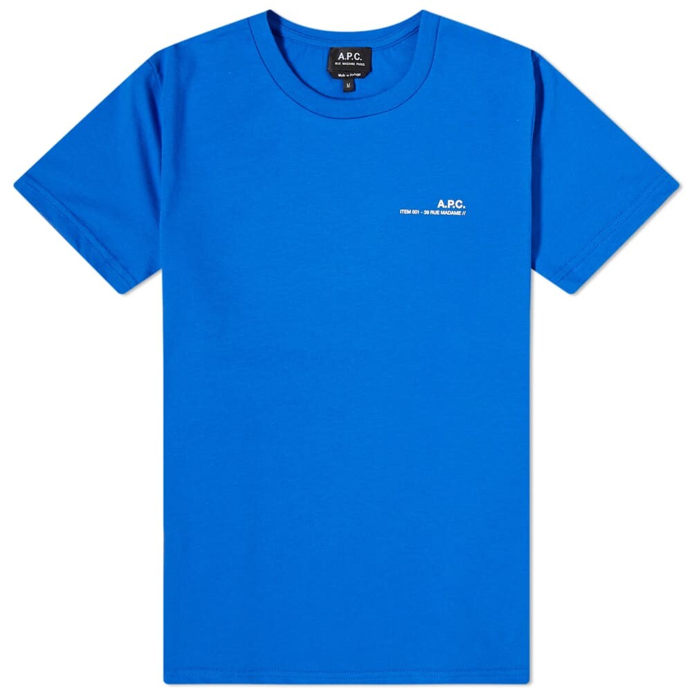 

A.P.C. Футболка с логотипом Item F, синий