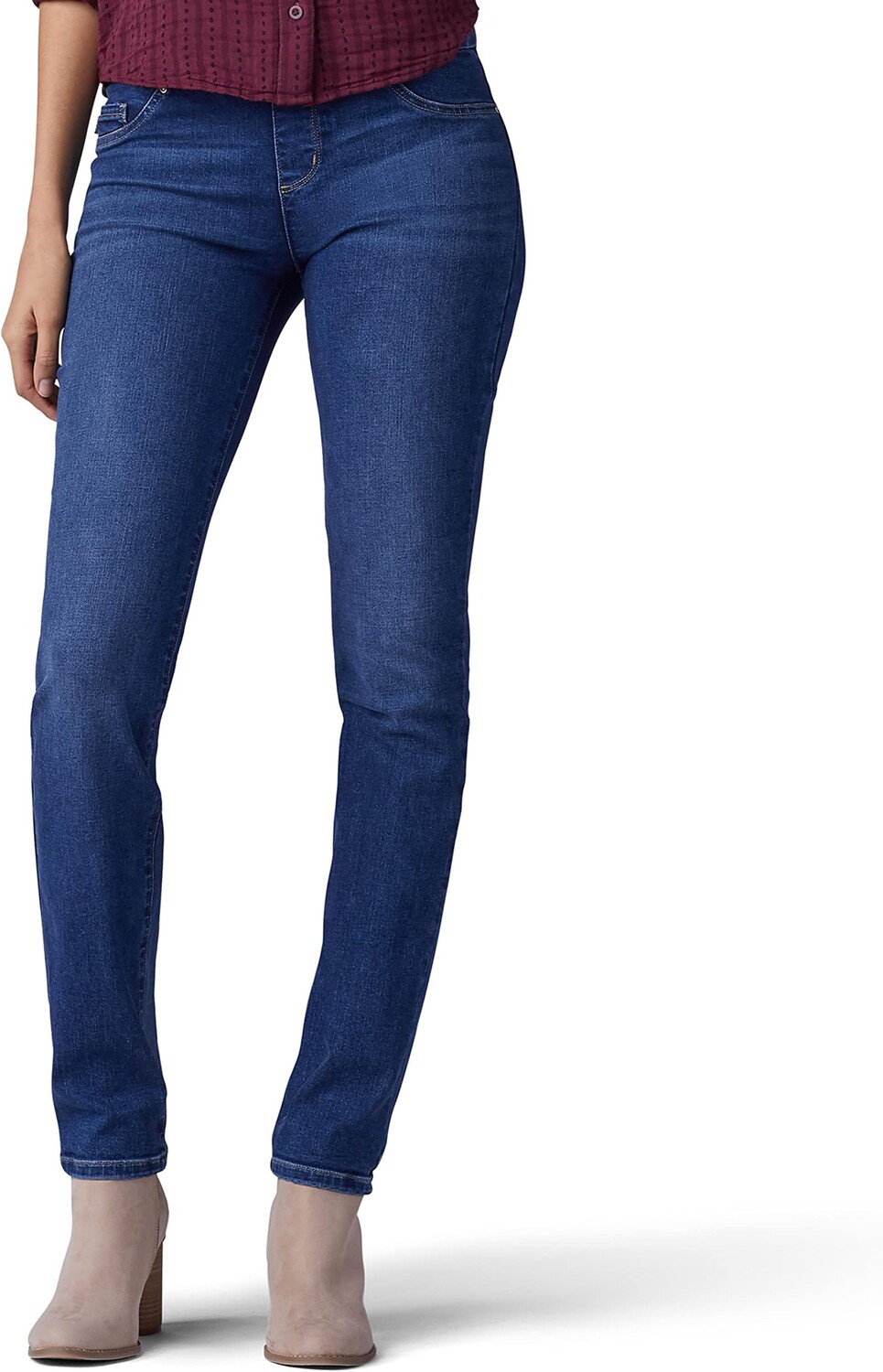 

Джинсы Sculpting Missy Slim Fit Slim Leg Pull-On Mid-Rise Lee, цвет Anchor